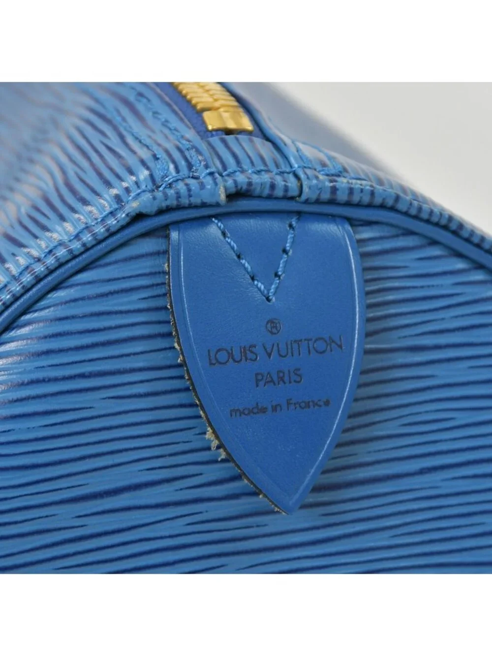 Louis Vuitton Epi Keepall 55 Boston Bag Leather Blue Logo